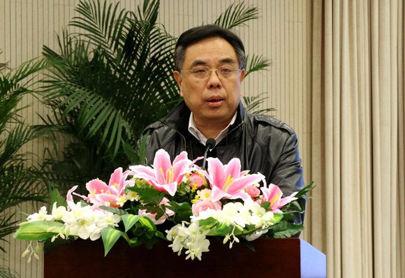 中国现代国际关系研究院前院长陆忠伟出席研讨会并作主旨演讲 赵伟华摄 中国现代国际关系研究院前院长陆忠伟出席研讨会并作主旨演讲 赵伟华摄